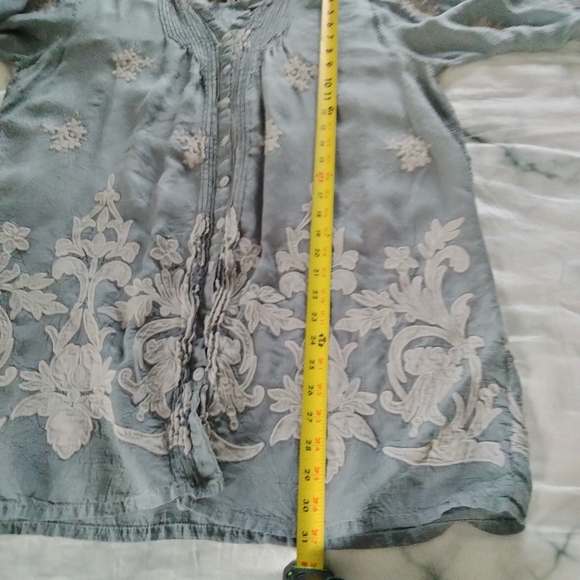 Johnny Was embroidered button down shirt - Picture 9 of 9